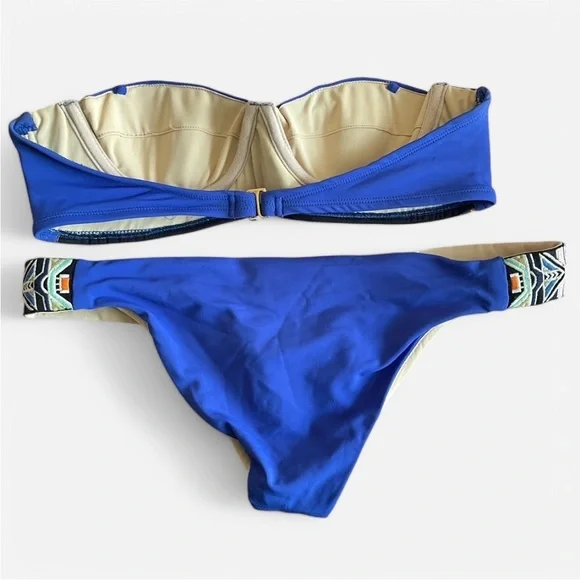 Mara Hoffman Embroidered Strapless Underwire Bikini Top & Bottoms Set - Picture 9 of 9